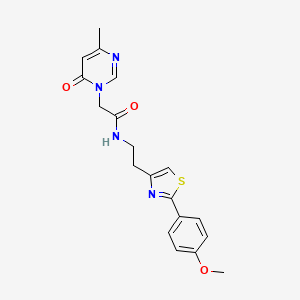 molecular formula C19H20N4O3S B2792889 N-(2-(2-(4-methoxyphenyl)thiazol-4-yl)ethyl)-2-(4-methyl-6-oxopyrimidin-1(6H)-yl)acetamide CAS No. 1226431-53-3