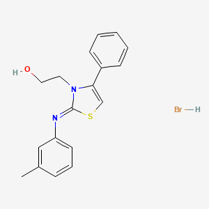 (Z)-2-(4-phenyl-2-(m-tolylimino)thiazol-3(2H)-yl)ethanol hydrobromide