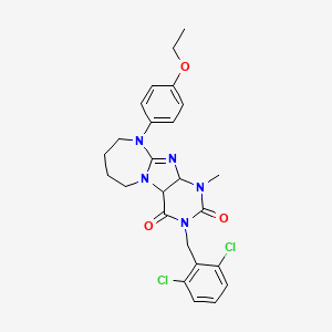 3-[(2,6-dichlorophenyl)methyl]-10-(4-ethoxyphenyl)-1-methyl-1H,2H,3H,4H,6H,7H,8H,9H,10H-[1,3]diazepino[1,2-g]purine-2,4-dione