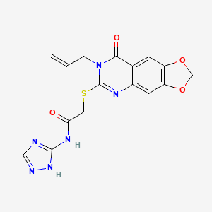 molecular formula C16H14N6O4S B2792898 N-(4-异丙基苯基)-3-(吡咯啉-1-基甲酰)-1,2-苯并异噁唑-5-磺酰胺 CAS No. 1115905-79-7