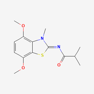 B2792924 (Z)-N-(4,7-dimethoxy-3-methylbenzo[d]thiazol-2(3H)-ylidene)isobutyramide CAS No. 1164508-75-1