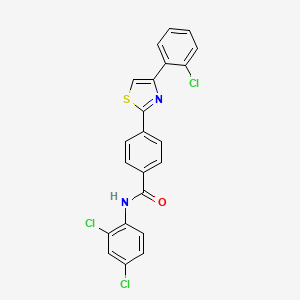 B2792925 4-[4-(2-chlorophenyl)-1,3-thiazol-2-yl]-N-(2,4-dichlorophenyl)benzamide CAS No. 338396-98-8