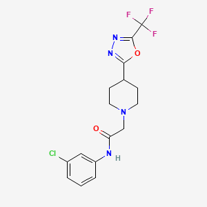 N-(3-chlorophenyl)-2-(4-(5-(trifluoromethyl)-1,3,4-oxadiazol-2-yl)piperidin-1-yl)acetamide