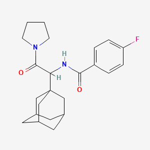 N-[1-(1-adamantyl)-2-oxo-2-pyrrolidin-1-ylethyl]-4-fluorobenzamide