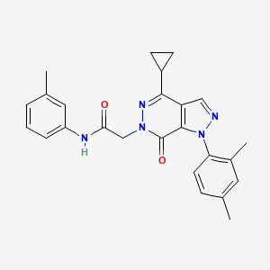 2-(4-cyclopropyl-1-(2,4-dimethylphenyl)-7-oxo-1H-pyrazolo[3,4-d]pyridazin-6(7H)-yl)-N-(m-tolyl)acetamide