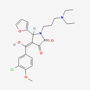 4-(3-chloro-4-methoxybenzoyl)-1-(3-(diethylamino)propyl)-5-(furan-2-yl)-3-hydroxy-1H-pyrrol-2(5H)-one