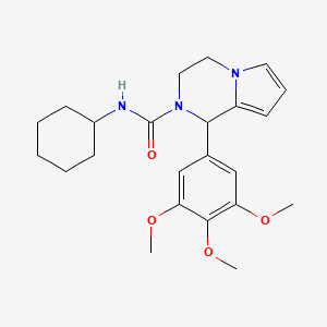 molecular formula C23H31N3O4 B2792950 N-cyclohexyl-1-(3,4,5-trimethoxyphenyl)-3,4-dihydropyrrolo[1,2-a]pyrazine-2(1H)-carboxamide CAS No. 899942-62-2