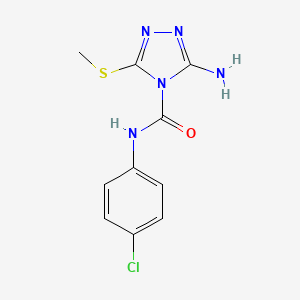 3-amino-N-(4-chlorophenyl)-5-(methylsulfanyl)-4H-1,2,4-triazole-4-carboxamide