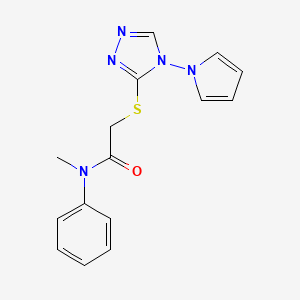 2-((4-(1H-pyrrol-1-yl)-4H-1,2,4-triazol-3-yl)thio)-N-methyl-N-phenylacetamide