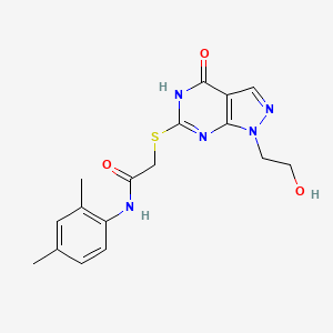 N-(2,4-dimethylphenyl)-2-((1-(2-hydroxyethyl)-4-oxo-4,5-dihydro-1H-pyrazolo[3,4-d]pyrimidin-6-yl)thio)acetamide