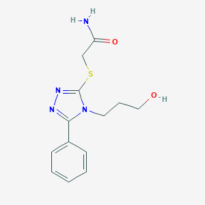 2-{[4-(3-hydroxypropyl)-5-phenyl-4H-1,2,4-triazol-3-yl]sulfanyl}acetamide