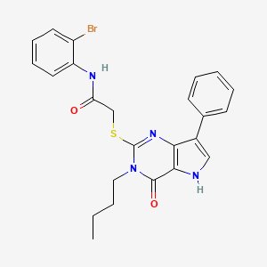 N-(2-bromophenyl)-2-((3-butyl-4-oxo-7-phenyl-4,5-dihydro-3H-pyrrolo[3,2-d]pyrimidin-2-yl)thio)acetamide