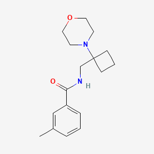 3-Methyl-N-[(1-morpholin-4-ylcyclobutyl)methyl]benzamide
