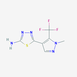 5-[1-Methyl-5-(trifluoromethyl)pyrazol-4-yl]-1,3,4-thiadiazol-2-amine