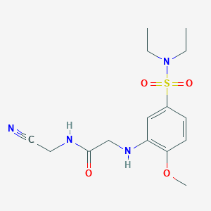 N-(cyanomethyl)-2-{[5-(diethylsulfamoyl)-2-methoxyphenyl]amino}acetamide