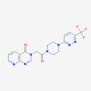 3-[2-Oxo-2-[4-[6-(trifluoromethyl)pyridazin-3-yl]piperazin-1-yl]ethyl]pyrido[2,3-d]pyrimidin-4-one