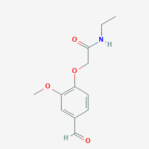 molecular formula C12H15NO4 B2793012 N-ethyl-2-(4-formyl-2-methoxyphenoxy)acetamide CAS No. 742116-67-2