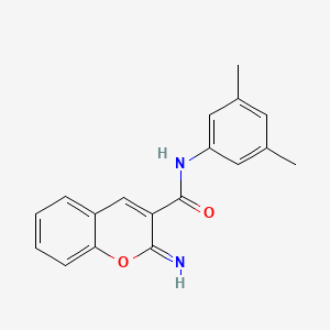 molecular formula C18H16N2O2 B2793016 N-(3,5-dimethylphenyl)-2-imino-2H-chromene-3-carboxamide CAS No. 891063-56-2