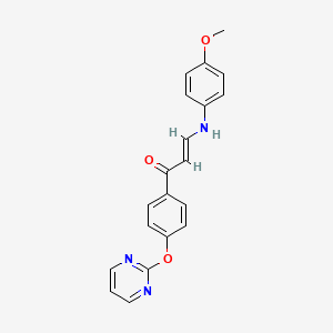 (E)-3-(4-methoxyanilino)-1-[4-(2-pyrimidinyloxy)phenyl]-2-propen-1-one