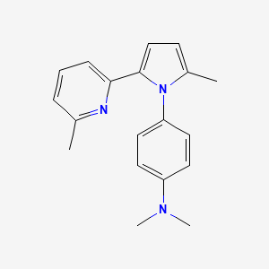 molecular formula C19H21N3 B2793021 N,N-Dimethyl-4-[2-methyl-5-(6-methylpyridin-2-yl)pyrrol-1-yl]aniline CAS No. 1260678-20-3