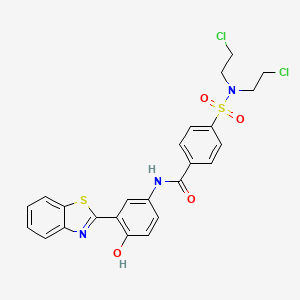 N-(3-(benzo[d]thiazol-2-yl)-4-hydroxyphenyl)-4-(N,N-bis(2-chloroethyl)sulfamoyl)benzamide