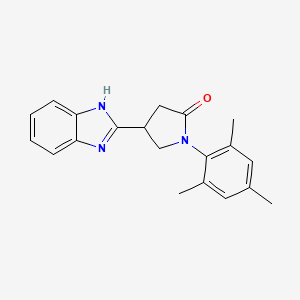 4-(1H-Benzimidazol-2-YL)-1-mesitylpyrrolidin-2-one