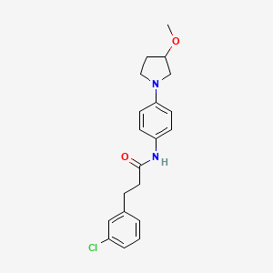 3-(3-chlorophenyl)-N-(4-(3-methoxypyrrolidin-1-yl)phenyl)propanamide