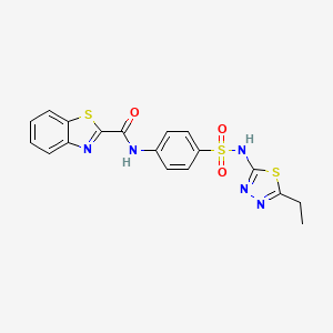 N-(4-(N-(5-ethyl-1,3,4-thiadiazol-2-yl)sulfamoyl)phenyl)benzo[d]thiazole-2-carboxamide