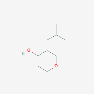 molecular formula C9H18O2 B2793077 3-(2-Methylpropyl)oxan-4-ol CAS No. 1697939-36-8