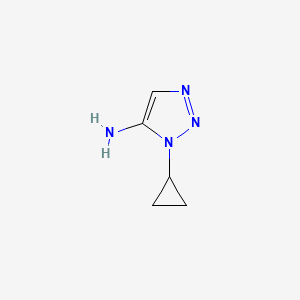 molecular formula C5H8N4 B2793079 1-cyclopropyl-1H-1,2,3-triazol-5-amine CAS No. 1785430-82-1