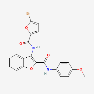 molecular formula C21H15BrN2O5 B2793082 3-(5-bromofuran-2-carboxamido)-N-(4-methoxyphenyl)benzofuran-2-carboxamide CAS No. 887874-86-4