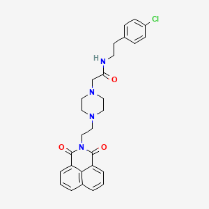 N-(4-chlorophenethyl)-2-(4-(2-(1,3-dioxo-1H-benzo[de]isoquinolin-2(3H)-yl)ethyl)piperazin-1-yl)acetamide