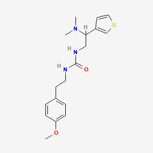 molecular formula C18H25N3O2S B2793092 1-(2-(二甲基氨基)-2-(噻吩-3-基)乙基)-3-(4-甲氧苯乙基)脲 CAS No. 1105224-05-2