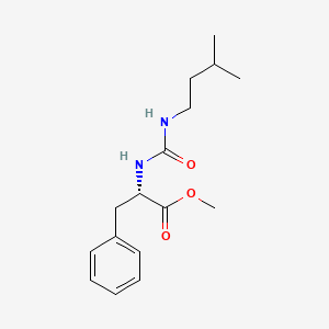 molecular formula C16H24N2O3 B2793100 methyl (2S)-2-(3-methylbutylcarbamoylamino)-3-phenylpropanoate CAS No. 1173662-88-8
