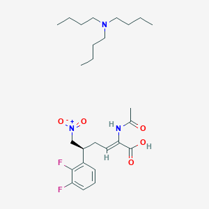 molecular formula C26H41F2N3O5 B2793103 Tributylamine (S,Z)-2-acetamido-5-(2,3-difluorophenyl)-6-nitrohex-2-enoate CAS No. 1254841-06-9