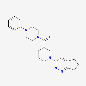 molecular formula C23H29N5O B2793104 1-(1-{5H,6H,7H-cyclopenta[c]pyridazin-3-yl}piperidine-3-carbonyl)-4-phenylpiperazine CAS No. 2097900-17-7