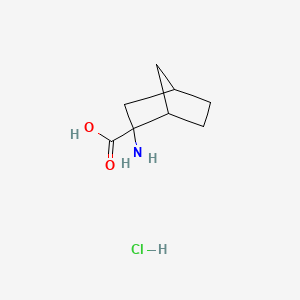 molecular formula C8H14ClNO2 B2793105 2-Aminobicyclo[2.2.1]heptane-2-carboxylic acid hydrochloride CAS No. 1955506-00-9