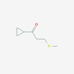 molecular formula C7H12OS B2793107 1-Cyclopropyl-3-methylsulfanylpropan-1-one CAS No. 1339096-16-0