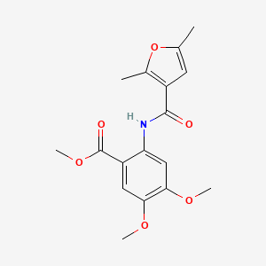 molecular formula C17H19NO6 B2793126 Methyl 2-(2,5-dimethylfuran-3-carboxamido)-4,5-dimethoxybenzoate CAS No. 915925-89-2