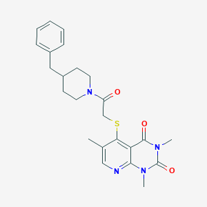 5-((2-(4-benzylpiperidin-1-yl)-2-oxoethyl)thio)-1,3,6-trimethylpyrido[2,3-d]pyrimidine-2,4(1H,3H)-dione