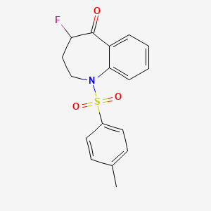 molecular formula C17H16FNO3S B2793138 4-Fluoro-1-tosyl-3,4-dihydro-1H-benzo[B]azepin-5(2H)-one CAS No. 168163-93-7
