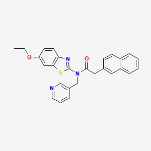 N-(6-ethoxybenzo[d]thiazol-2-yl)-2-(naphthalen-2-yl)-N-(pyridin-3-ylmethyl)acetamide