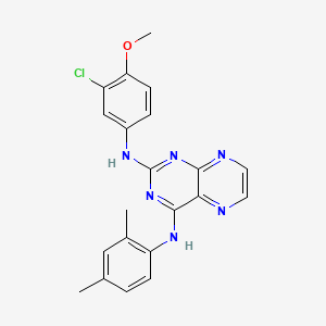 N2-(3-chloro-4-methoxyphenyl)-N4-(2,4-dimethylphenyl)pteridine-2,4-diamine