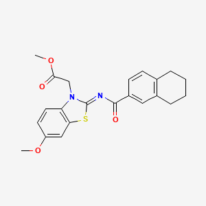 (Z)-methyl 2-(6-methoxy-2-((5,6,7,8-tetrahydronaphthalene-2-carbonyl)imino)benzo[d]thiazol-3(2H)-yl)acetate