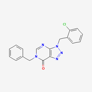 molecular formula C18H14ClN5O B2793162 6-benzyl-3-(2-chlorobenzyl)-3,6-dihydro-7H-[1,2,3]triazolo[4,5-d]pyrimidin-7-one CAS No. 1326907-64-5