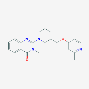 3-Methyl-2-[3-[(2-methylpyridin-4-yl)oxymethyl]piperidin-1-yl]quinazolin-4-one