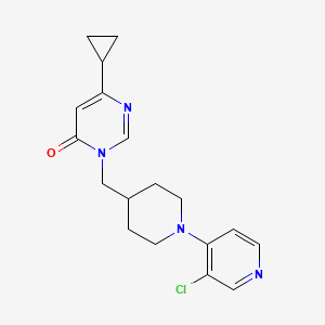 3-{[1-(3-Chloropyridin-4-yl)piperidin-4-yl]methyl}-6-cyclopropyl-3,4-dihydropyrimidin-4-one