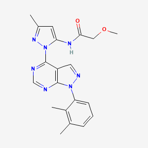 molecular formula C20H21N7O2 B2793169 N-(1-(1-(2,3-dimethylphenyl)-1H-pyrazolo[3,4-d]pyrimidin-4-yl)-3-methyl-1H-pyrazol-5-yl)-2-methoxyacetamide CAS No. 1006274-81-2