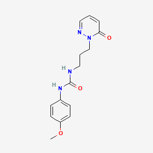 molecular formula C15H18N4O3 B2793170 1-(4-methoxyphenyl)-3-(3-(6-oxopyridazin-1(6H)-yl)propyl)urea CAS No. 1105199-22-1