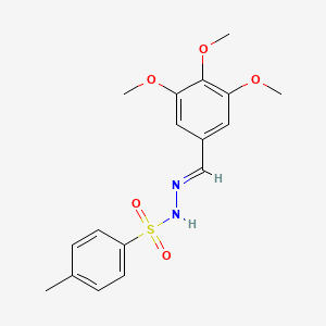 molecular formula C17H20N2O5S B2793177 4-methyl-N-[(E)-(3,4,5-trimethoxyphenyl)methylideneamino]benzenesulfonamide CAS No. 188493-61-0